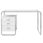 Preview: Thonet Schreibtisch S285 weiß esche offenporig - Korpusse links