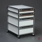 Preview: USM Haller Rollcontainer Weiß mit 4 Schubladen Preview: USM Haller Rollcontainer Weiß mit 4 Schubladen