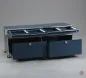 Preview: USM Haller Sideboard mit Schubladen und Schubfächern in Stahlblau gebraucht