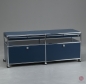 Preview: USM Haller Sideboard mit Schubladen und Schubfächern in Stahlblau gebraucht