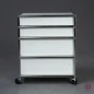 Preview: USM Haller Rollcontainer Weiß mit 4 Schubladen Preview: USM Haller Rollcontainer Weiß mit 4 Schubladen