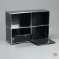 Preview: USM Haller Sideboard Graphitschwarz mit Klapptüren gebraucht