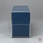 Preview: USM Haller Sideboard Stahlblau mit vier offenen Fächern gebraucht
