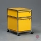 Preview: USM Haller Rollcontainer Gelb mit zwei Schubladen