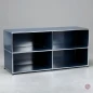 Preview: USM Haller Sideboard Stahlblau mit vier offenen Fächern gebraucht