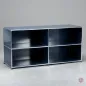 Preview: USM Haller Sideboard Stahlblau mit vier offenen Fächern gebraucht