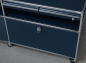 Preview: USM Haller Sideboard mit Schubladen und Schubfächern in Stahlblau gebraucht