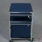 Preview: USM Haller Rollcontainer Stahlblau mit zwei Schubladen gebraucht