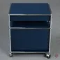 Preview: USM Haller Rollcontainer Stahlblau mit zwei Schubladen gebraucht