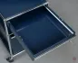 Preview: USM Haller Rollcontainer Stahlblau mit zwei Schubladen gebraucht