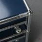 Preview: USM Haller Rollcontainer Stahlblau mit zwei Schubladen gebraucht