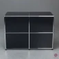 Preview: USM Haller Sideboard Schwarz mit zwei Klapptüren und vier Fächern gebraucht