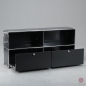 Preview: USM Haller Sideboard Graphitschwarz mit zwei Schubtüren gebraucht