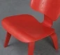 Preview: Vitra Plywood LCW Lounge Chair rot lackiert gebraucht