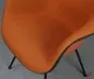 Preview: Vitra DAX Fiberglas Armchair Orange mit Vollpolster Gestell schwarz gebraucht
