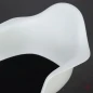 Preview: Vitra Eames Plastic Armchair in Weiß mit schwarzem Sitzpolster gebraucht