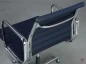 Preview: Alu Chair mit blauem Track Stoff verchromt Preview: Alu Chair mit blauem Track Stoff verchromt