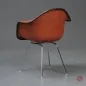 Preview: Vitra DAX Fiberglas Armchair in Orange 1970er Vintage mit Polster gebraucht