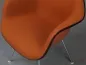 Preview: Vitra DAX Fiberglas Armchair in Orange 1970er Vintage mit Polster gebraucht