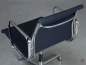 Preview: Alu Chair mit blauem Track Stoff verchromt Preview: Alu Chair mit blauem Track Stoff verchromt