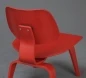 Preview: Vitra Plywood LCW Lounge Chair rot lackiert gebraucht
