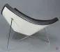 Preview: Vitra Coconut Chair mit Ottoman Leder Braun gebraucht