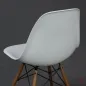 Preview: Vitra Side Chair DSW in Weiß mit hellem Ahorn Gestell gebraucht