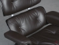 Preview: Vitra Eames Lounge Chair Schwarz mit dunkelbraunem Leder gebraucht