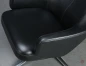 Preview: Vitra Repos Sessel Leder Schwarz und Fußbank gebraucht