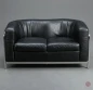 Preview: Zanotta Onda 2-Sitzer Sofa Leder Schwarz gebraucht