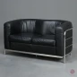 Preview: Zanotta Onda 2-Sitzer Sofa Leder Schwarz gebraucht