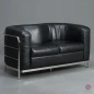 Preview: Zanotta Onda 2-Sitzer Sofa Leder Schwarz gebraucht