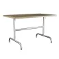 Preview: Schaffner Säntis rechteckiger Metalltisch 117x70 pastellbraun und feuerverzinkt