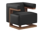 Preview: Tecta F51 Sessel Leder Schwarz, Nussbaum Gestell