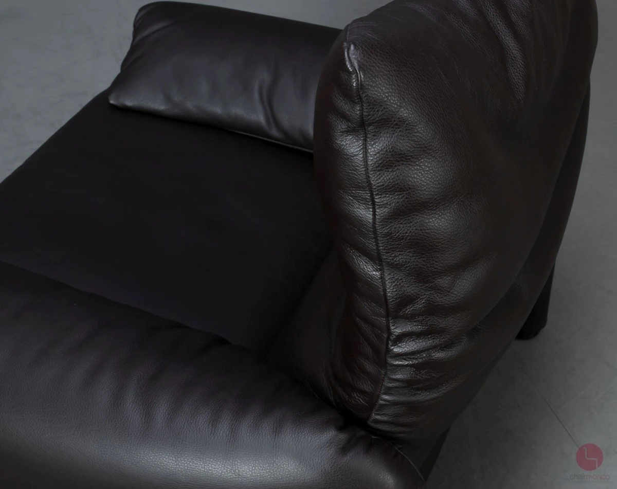 Cassina Maralunga Leder Dunkelbraun Lounge Sessel gebraucht