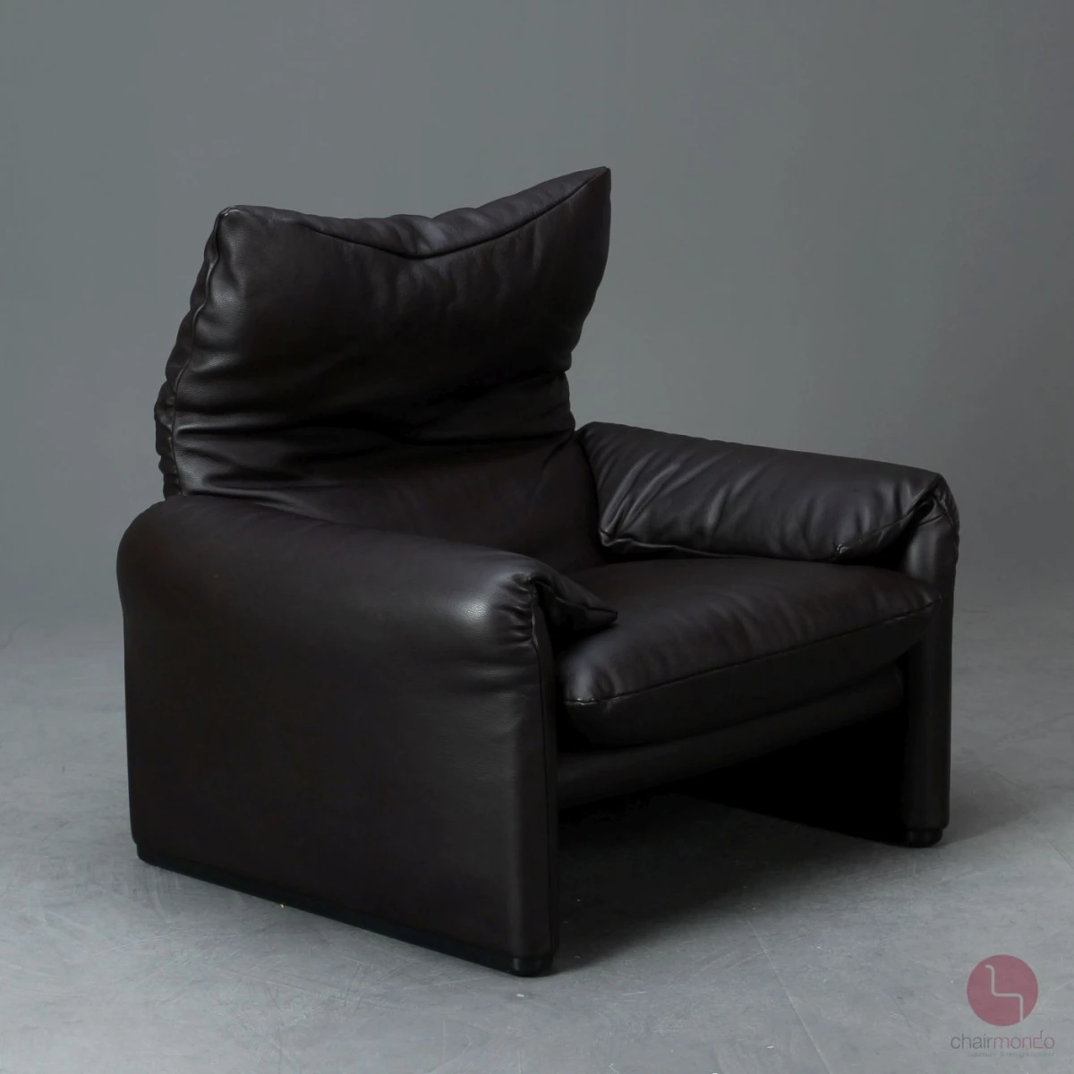 Cassina Maralunga Leder Dunkelbraun Lounge Sessel gebraucht