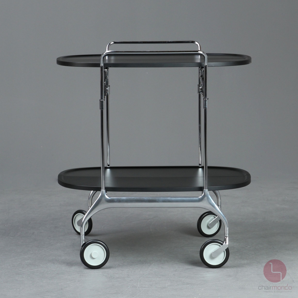 Preview: Kartell Servierwagen Gastone klappbar Schwarz gebraucht