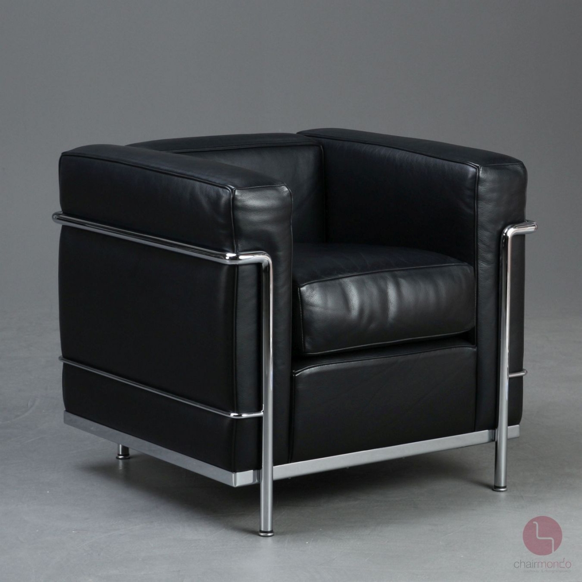 Cassina LC2 Sessel mit schwarzem Leder chairmondo