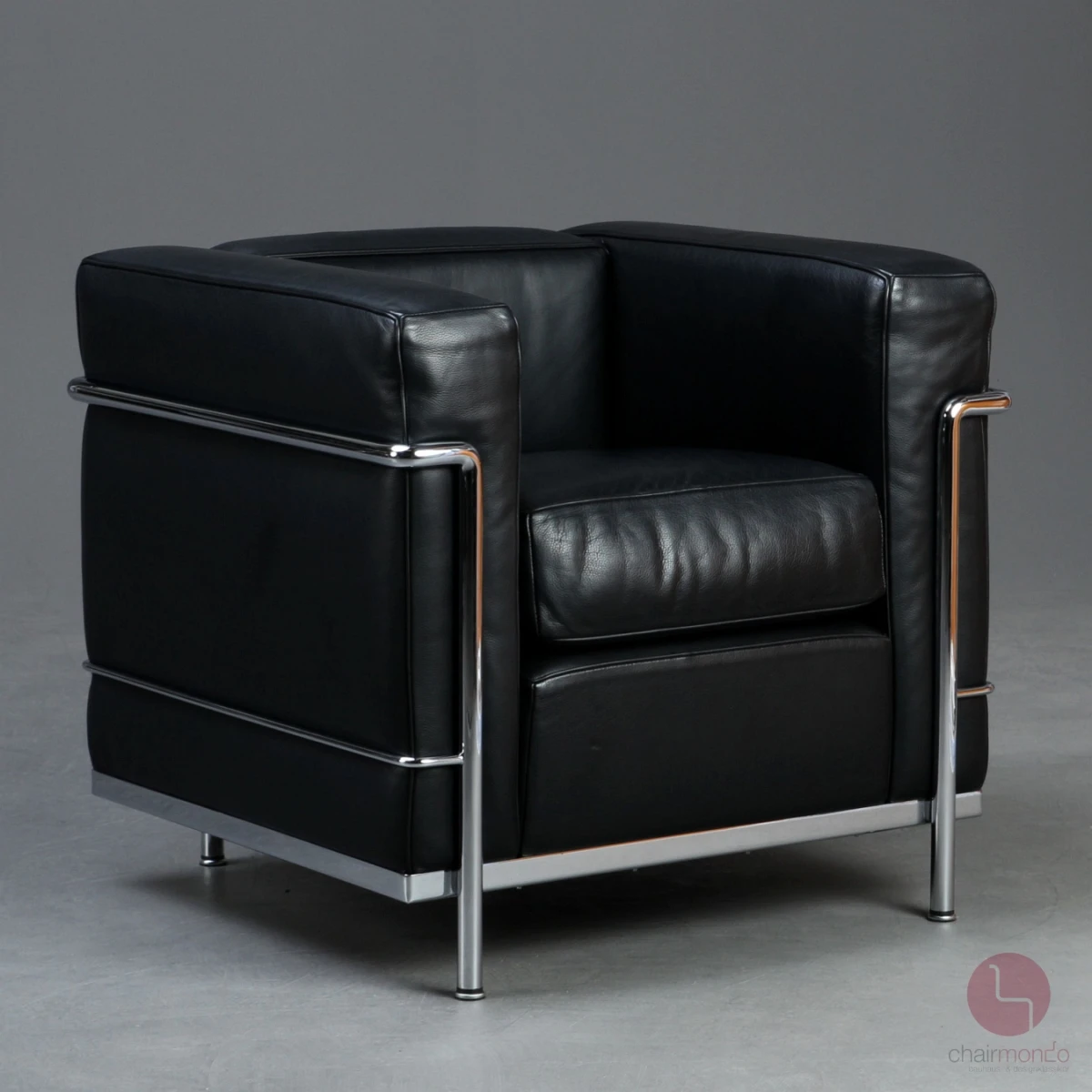 Cassina LC2 Sessel mit schwarzem Leder chairmondo