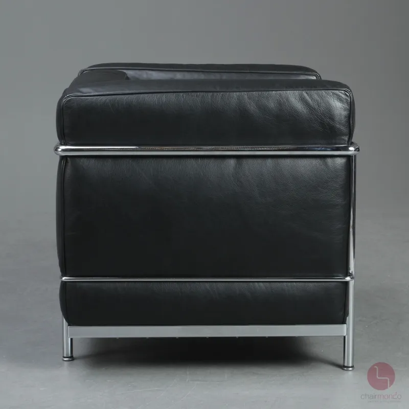 Cassina LC2 Sessel mit schwarzem Leder gebraucht