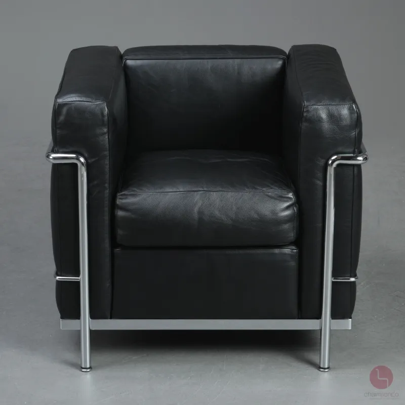 Cassina LC2 Sessel mit schwarzem Leder gebraucht