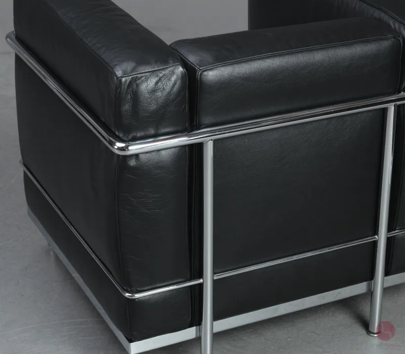 Cassina LC2 Sessel mit schwarzem Leder gebraucht