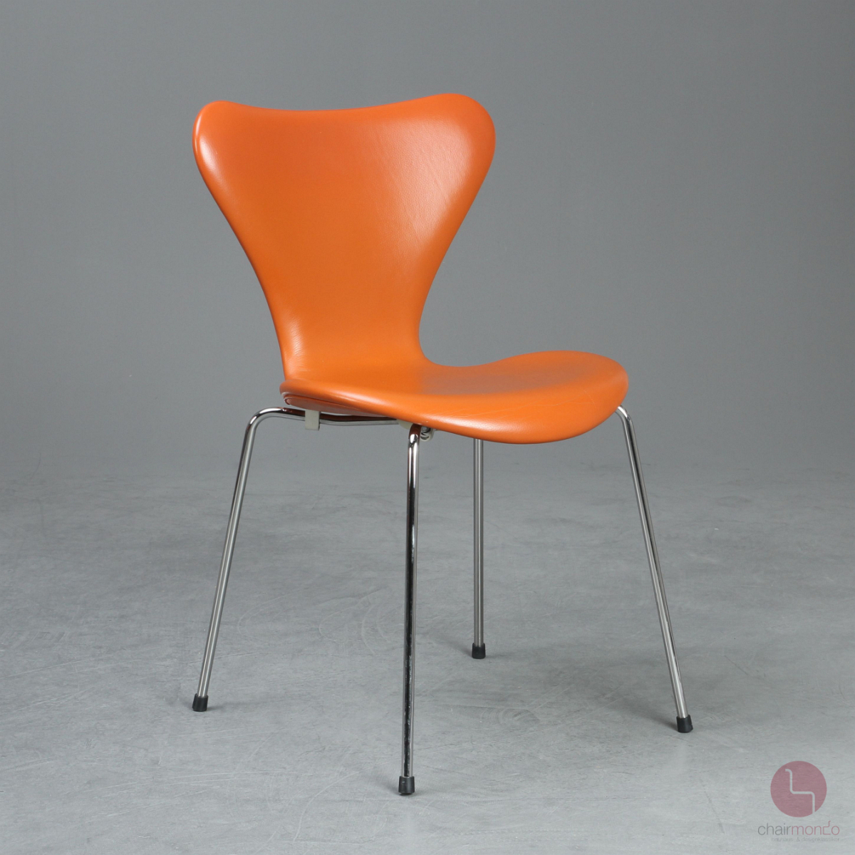 Fritz Hansen Serie 7 Leder Stuhl in Cognac