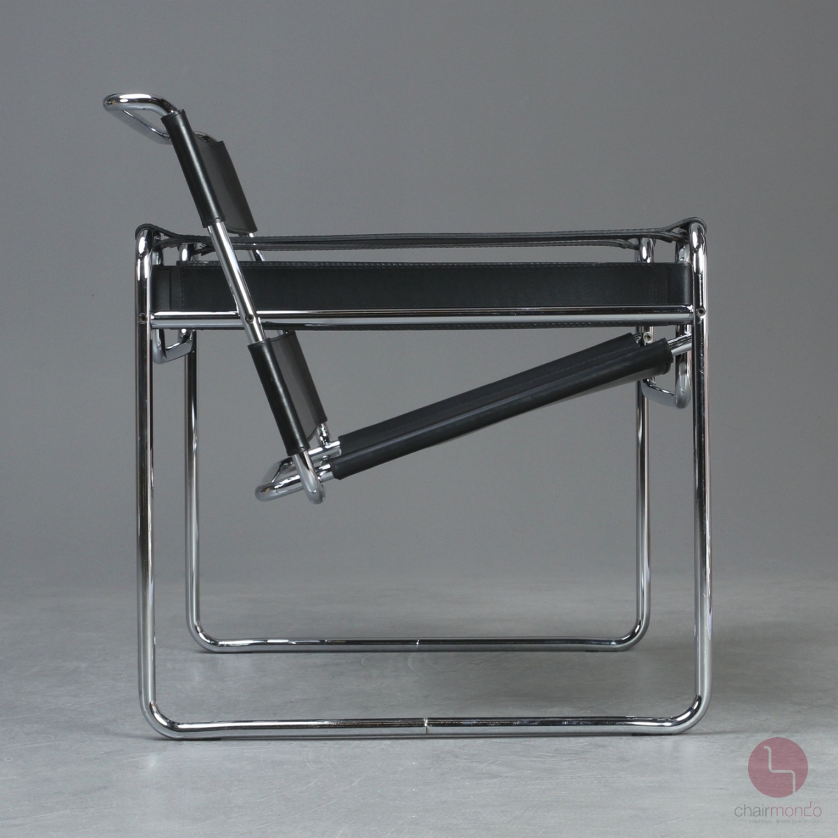 Preview: Gavina / Knoll Wassily Chair Kernleder schwarz gebraucht