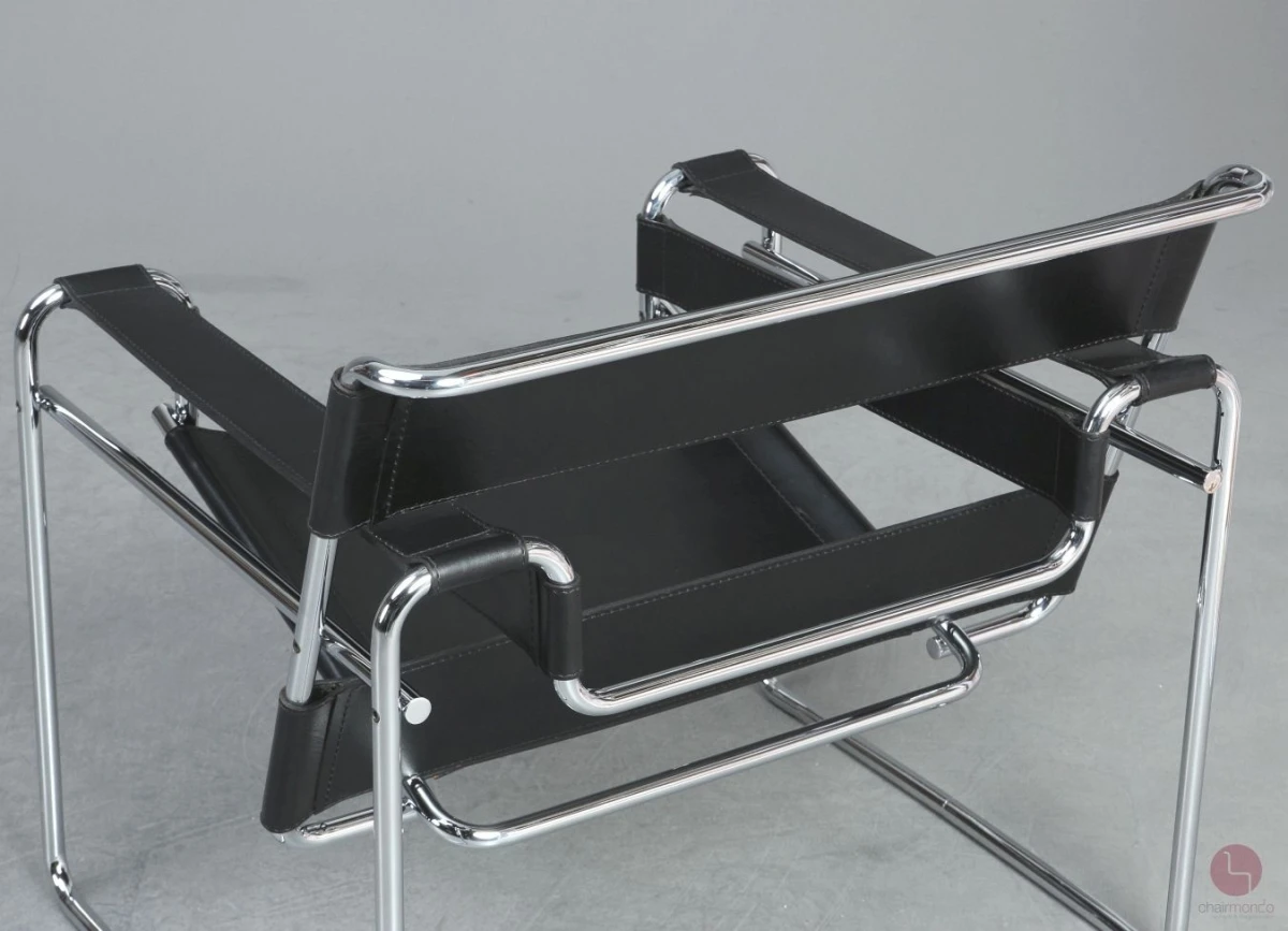 Knoll Wassily Chair mit schwarzem Leder gebraucht