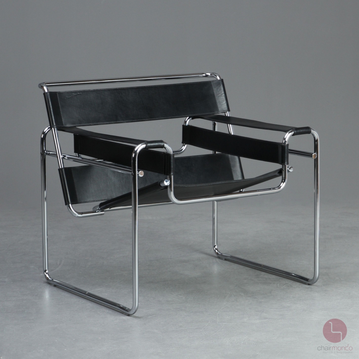 Gavina Wassily Chair mit schwarzem Leder