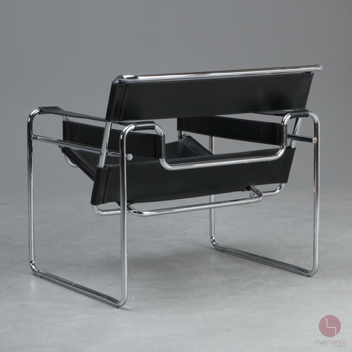 Gavina Wassily Chair mit schwarzem Leder