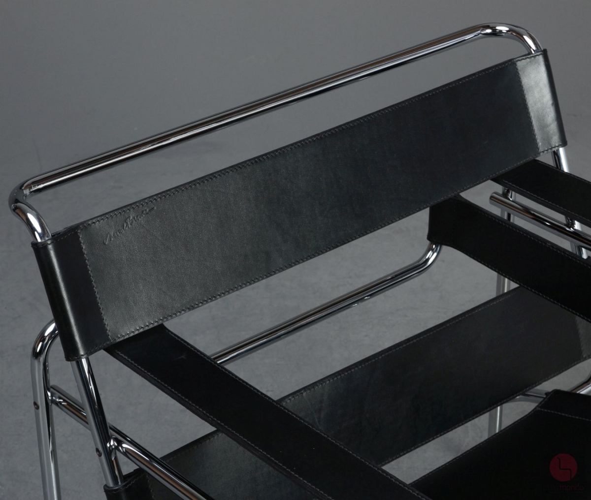 Gavina Wassily Chair mit schwarzem Leder