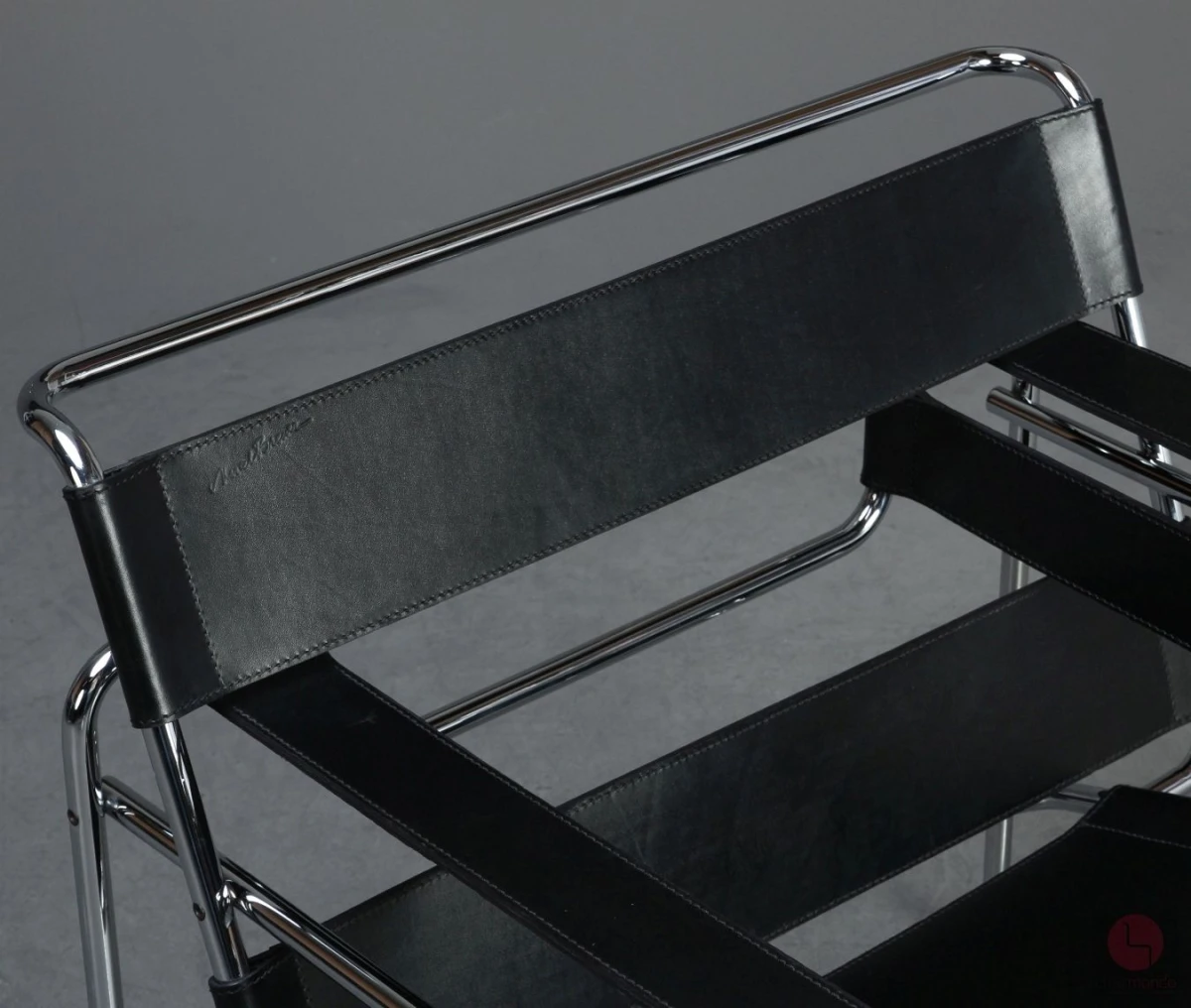 Gavina Wassily Chair mit schwarzem Leder