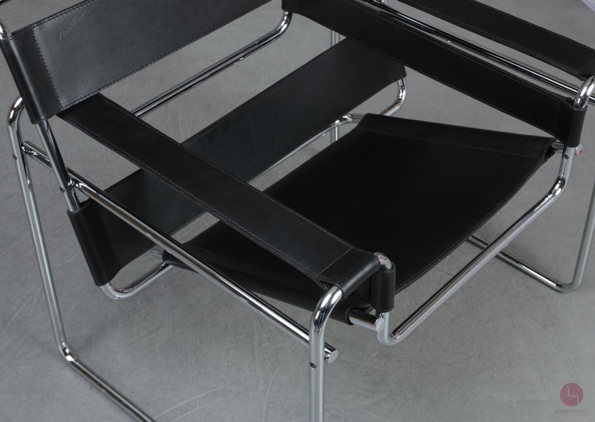 Knoll Gavina Wassily Chair mit schwarzem Leder gebraucht